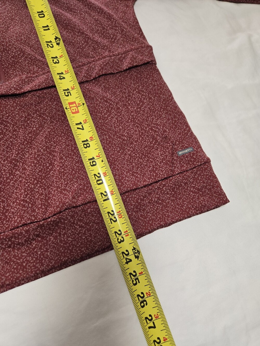 Mondetta Women’s Quarter Zip Pullover Top Small Fleece Burgundy Activewear NWT - Picture 10 of 11